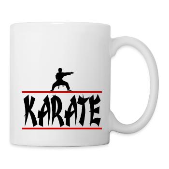 Karate rot - Tasse - Weiß - Rechts