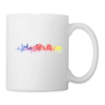 Catane Italie Ville Skyline Pixel Coloré - Mug blanc - blanc - Droite