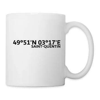 Saint-Quentin Koordinaten - Tasse - Weiß - Rechts