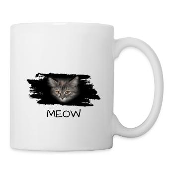 Katze Cat meow - Tasse - Weiß - Rechts