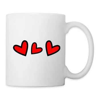 CŒUR. CŒURS. SAINT VALENTIN. LOVE. AMOUR - Mug blanc - blanc - Droite