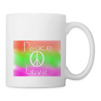 Peace and love for all - Tasse - Weiß - Rechts