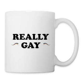 Really Gay Regenbogen Wolke - Tasse - Weiß - Rechts