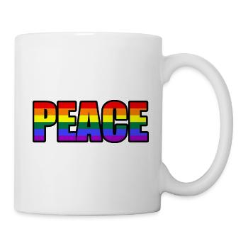 Arc-en-ciel de la paix - Mug blanc - blanc - Droite