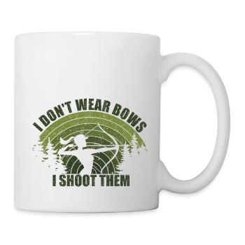 Archery bowhunting archer bow hunter girl - Mug - white - Right