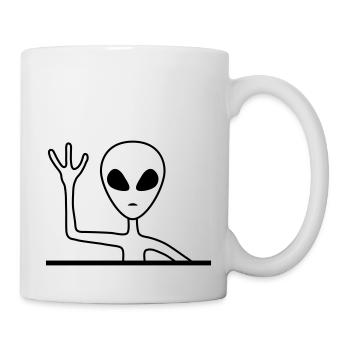 Friendly Grey Male Alien - Mug - white - Right