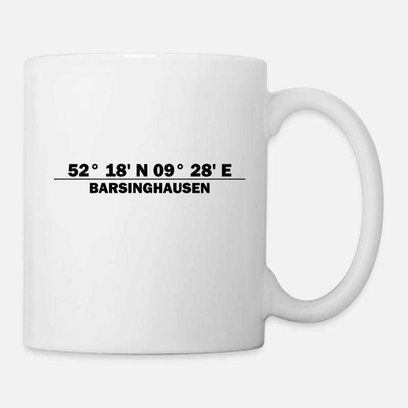 Barsinghausen Koordinaten - Tasse - Weiß