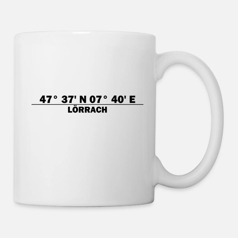Lörrach Koordinaten - Tasse - Weiß