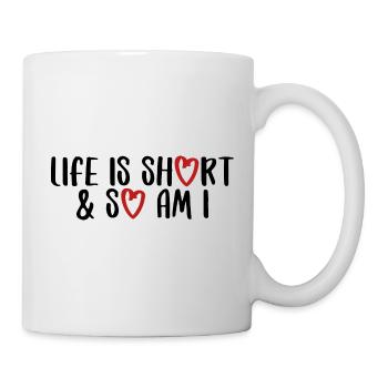 life is short funny saying live lifestyle - Mug - white - Right
