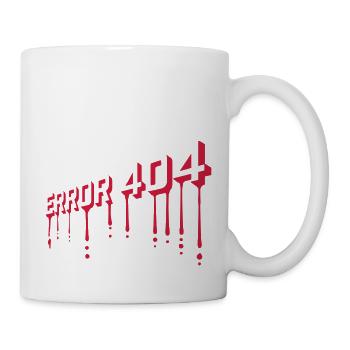 Blood Drops Error 404 - Mug - white - Right