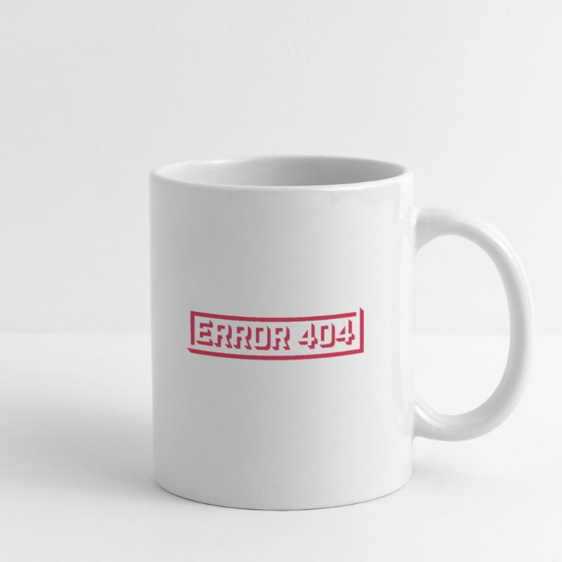 Meldung Error 404 Computer Tasse