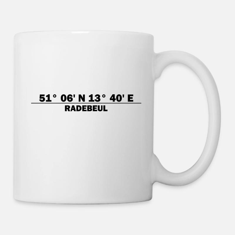 Radebeul Koordinaten - Tasse - Weiß