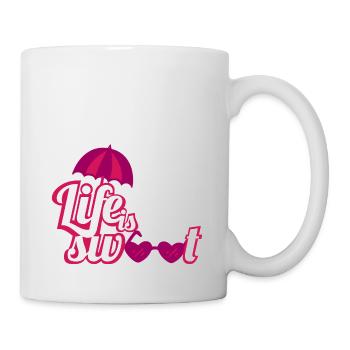 T-Shirt d’été - La vie est douce - Mug blanc - blanc - Droite