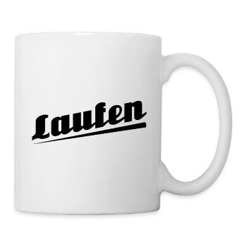 Laufen - Textdesign mit Stadtnamen - Tasse - Weiß - Rechts