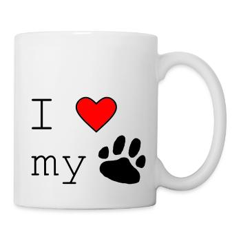 I love my dog - Mug - white - Right