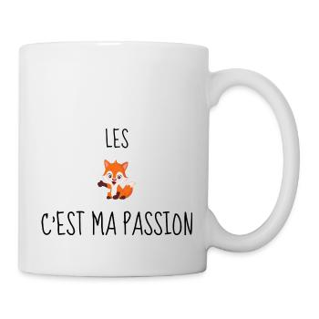 Les Renards c'est ma passion - Mug blanc - blanc - Droite