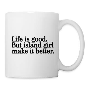 Personalized T-shirt the girls of the islands - Mug - white - Right