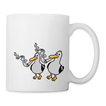 2 Amis Stoner Seagull - Mug blanc - blanc - Droite
