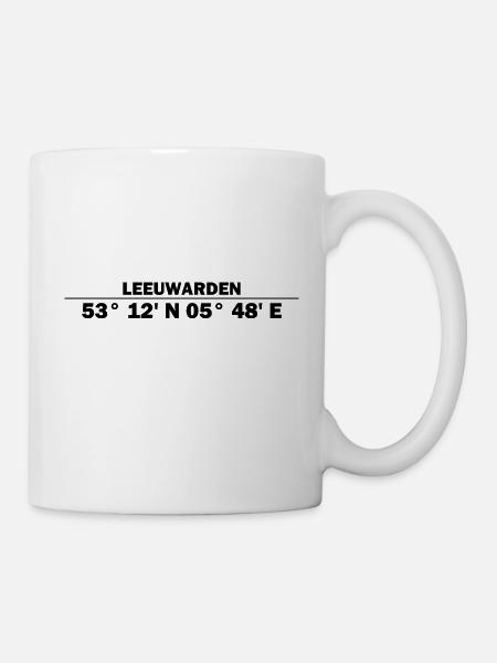 Leeuwarden Koordinaten - Tasse - Weiß