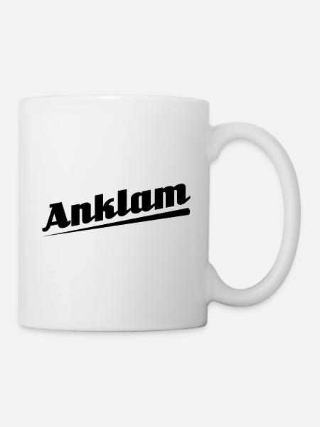Anklam - Textdesign mit Stadtnamen - Tasse - Weiß