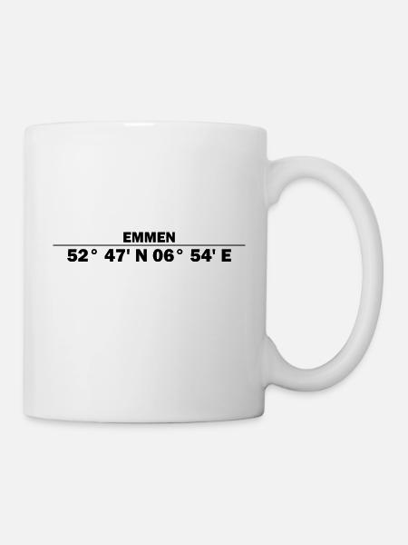 Coordonnées Emmen - Mug blanc - blanc
