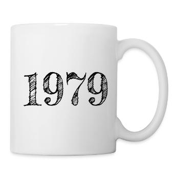 1979 Jahrgang Baujahr Geburtstag Glückwunsch - Tasse - Weiß - Rechts