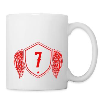 7 Nombre d’armoiries - Mug blanc - blanc - Droite