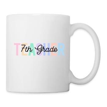 Teacher 7th grade back to school - Mug - white - Right