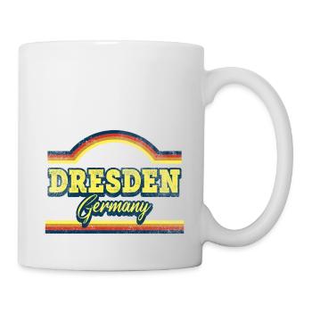 Dresde Allemagne City Font Vintage Rétro - Mug blanc - blanc - Droite