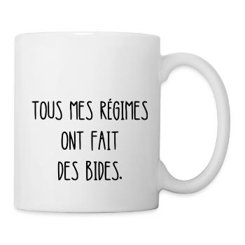 tous mes régimes ont fait des bides - Mug blanc - blanc - Droite