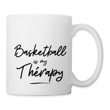 basketball is my thérapy - idée cadeau - sport - Mug blanc - blanc - Droite