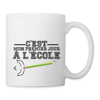c'est mon premier jour à l'école - Mug blanc - blanc - Droite