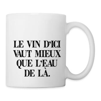 Le vin - Mug blanc - blanc - Droite