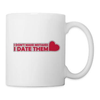 Date Mistakes Zitat Logo - Tasse - Weiß - Rechts