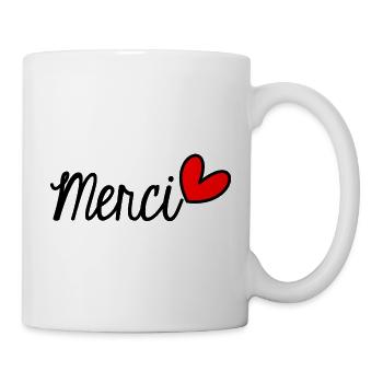 MERCI. THANKS. THANK YOU. ANNIVERSAIRE. NAISSANCE. - Mug blanc - blanc - Droite