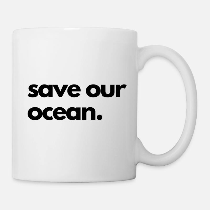 sauver notre océan - Mug blanc - blanc