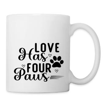 Love Has Four Paws - Tasse - Weiß - Rechts