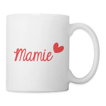 MAMIE. FÊTE DES MÈRES. BONNE FÊTE MAMIE. JE T'AIME - Mug blanc - blanc - Droite