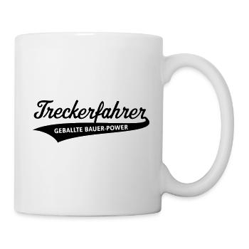 Treckerfahrer – Geballte Bauer-Power (Trecker) - Tasse - Weiß - Rechts