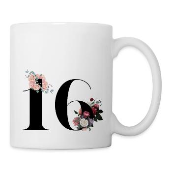 16th Anniversary Flowers (Gift of 16 years) - Mug - white - Right