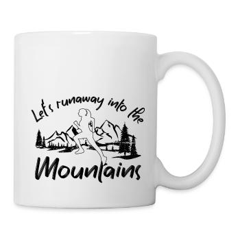 fuyons dans les montagnes - Mug blanc - blanc - Droite