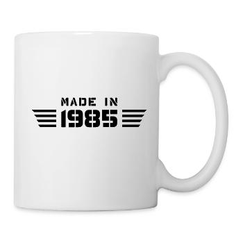 Geburtsjahr Geburtstag Born In - Made in 1985 - Tasse - Weiß - Rechts