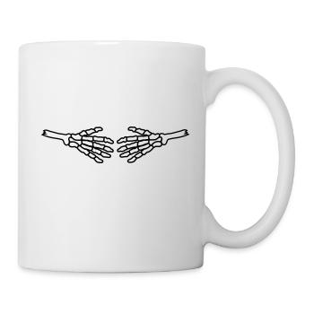 Skeleton Halloween Shake Hands - Mug - white - Right