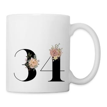 34th Anniversary Flowers (Gift of 34 years) - Mug - white - Right