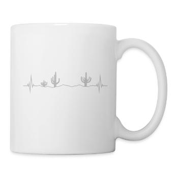 Heartbeat Desert Landscape Silhouette - Mug - white - Right