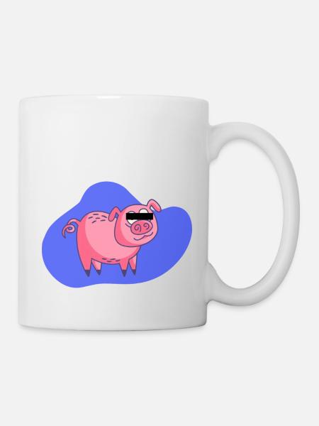 Cartoon Pig - Mug - white