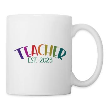 Teacher Est. 2023 Graduated Education Teacher Gift - Mug - white - Right