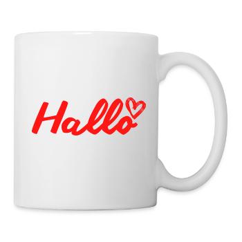 Hallo Bonjour Ciao - Mug blanc - blanc - Droite