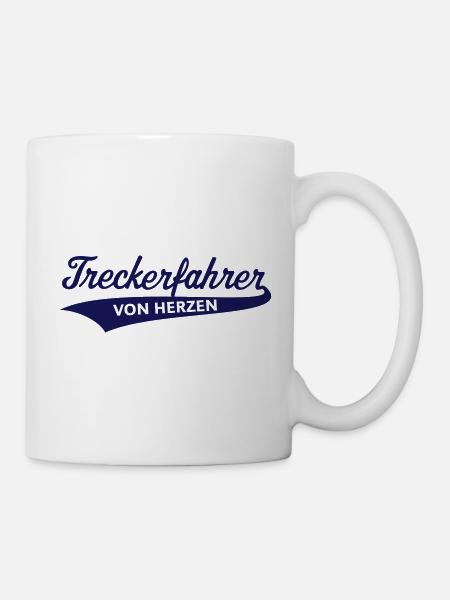 Treckerfahrer – Von Herzen (Trecker / Traktor) - Tasse - Weiß