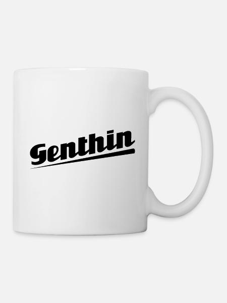 Genthin - Textdesign mit Stadtnamen - Tasse - Weiß